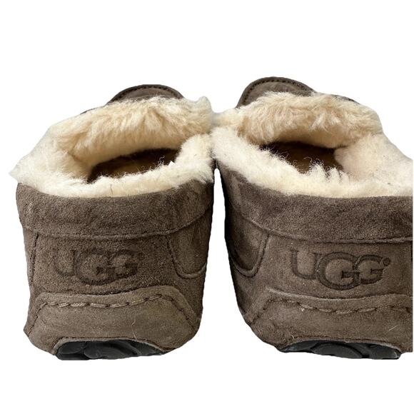 UGG Australia 5775 Ascot Brown Suede Sheepskin Mocs Slippers Shoes Size 11 Dad main image 7